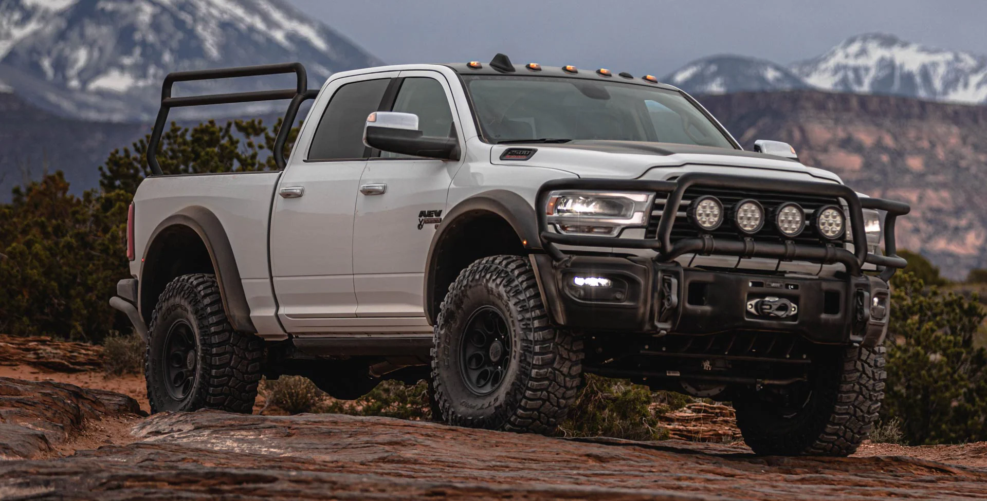 AEV Ram HD Premium Front Bumper with Brushguard and 40" Corners 2019+