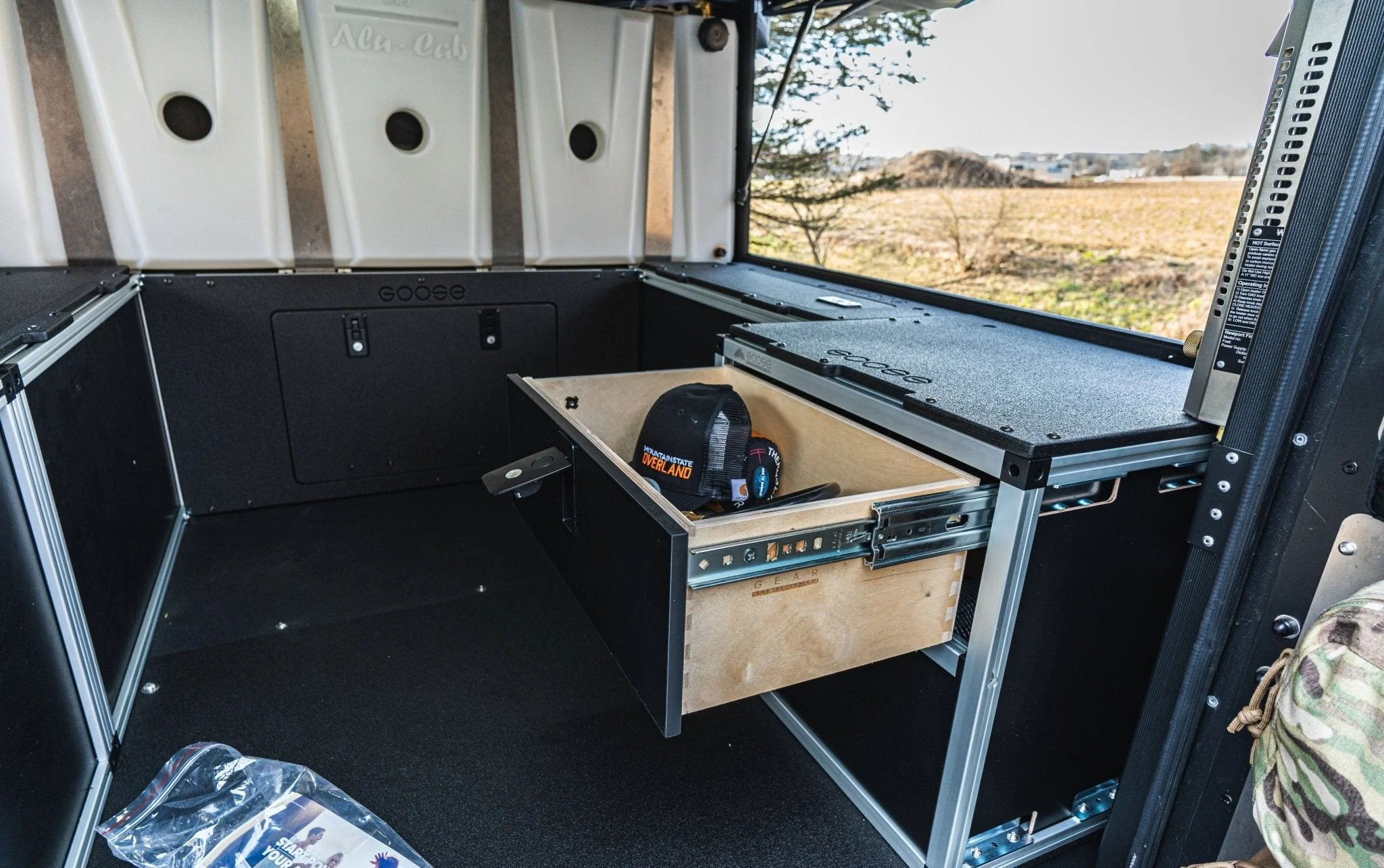 Alu-Cab Canopy Camper V2 - Chevy Colorado/GMC Canyon 2015-2022 - Rear Double Drawer Module - 5' Bed - Image 2