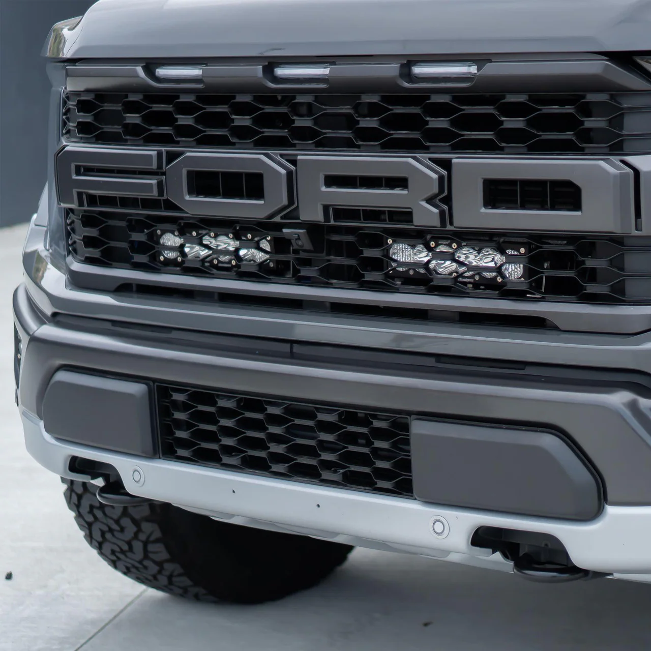 Baja Designs OnX6+ 10" Dual Behind Grille Light Bar Kit - 2021-2025 Ford Raptor/2024-2025 Raptor 37/R