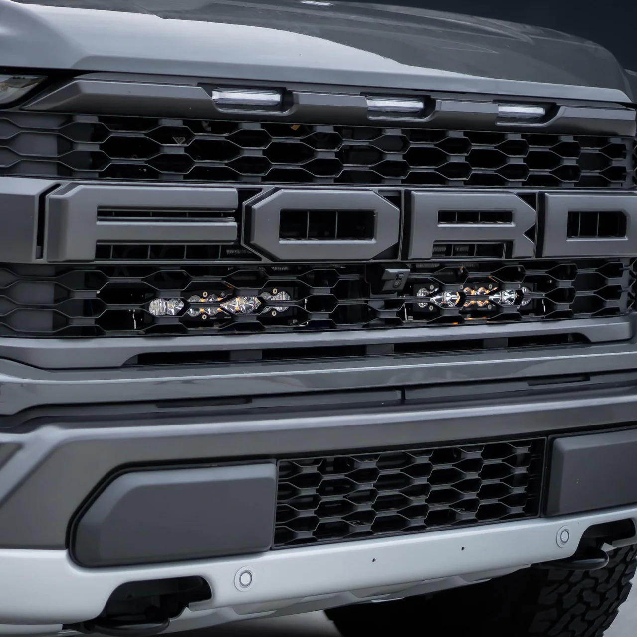 Baja Designs S8 10" Dual Behind Grille Light Bar Kit - 2021-2025 Ford Raptor/2024-2025 Raptor 37/R