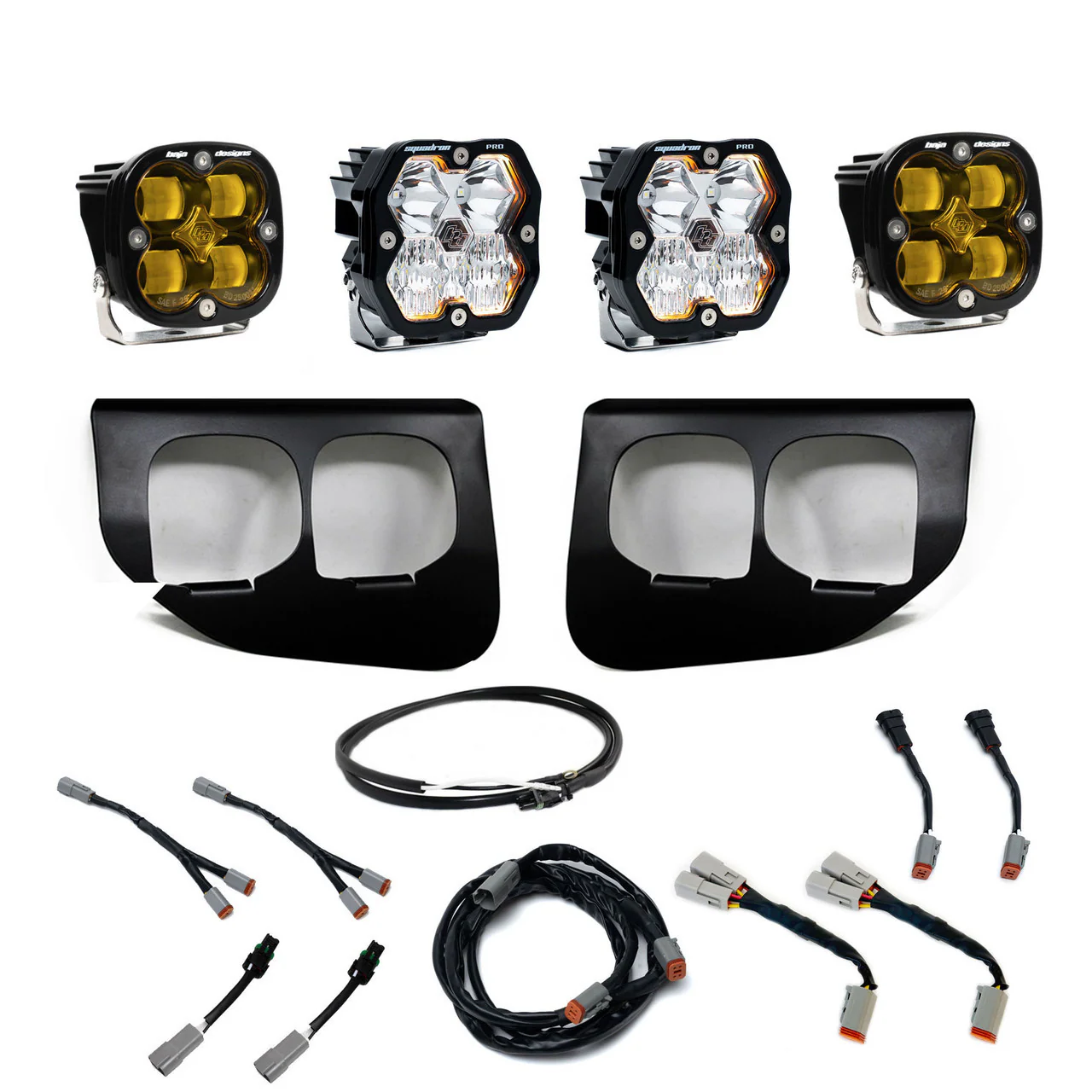 Baja Designs Squadron 2.0 Pro/Squadron SAE Dual Fog Pocket Light Kit - Ford 2020-22 F-250/350 Super Duty