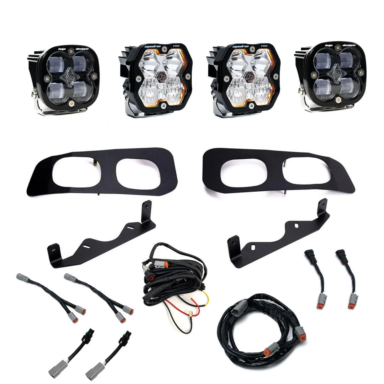Baja Designs Squadron 2.0 Pro/Squadron SAE Dual Fog Pocket Light Kit - Ford 2023-26 F-250/350 Super Duty