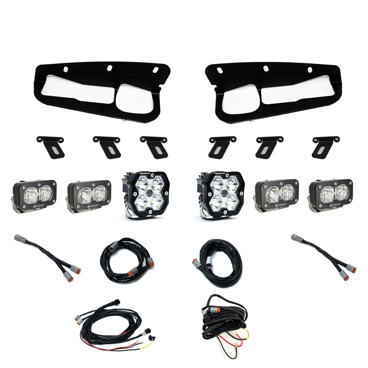 Baja Designs Squadron 2.0 Sport/Dual S2 Sport "Sportmen" Fog Pocket Light Kit - Ford 2021-26 Bronco 2022-24 Bronco Raptor w/ Steel Bumper