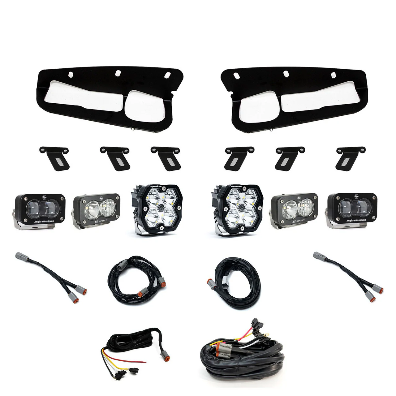 Baja Designs Squadron 2.0 Sport/S2 Sport/S2 SAE "Sportman" Fog Pocket Light Kit - Ford 2021-26 Bronco 2022-24 Bronco Raptor w/ Steel Bumper