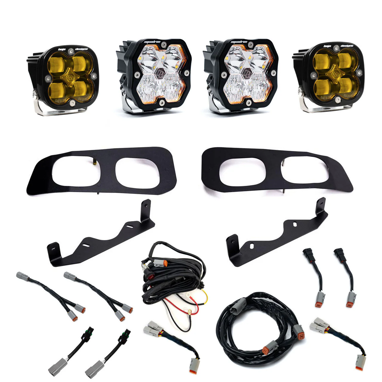 Baja Designs Squadron 2.0 Sport/Squadron SAE Dual Fog Pocket Light Kit - Ford 2023-26 F-250/350 Super Duty