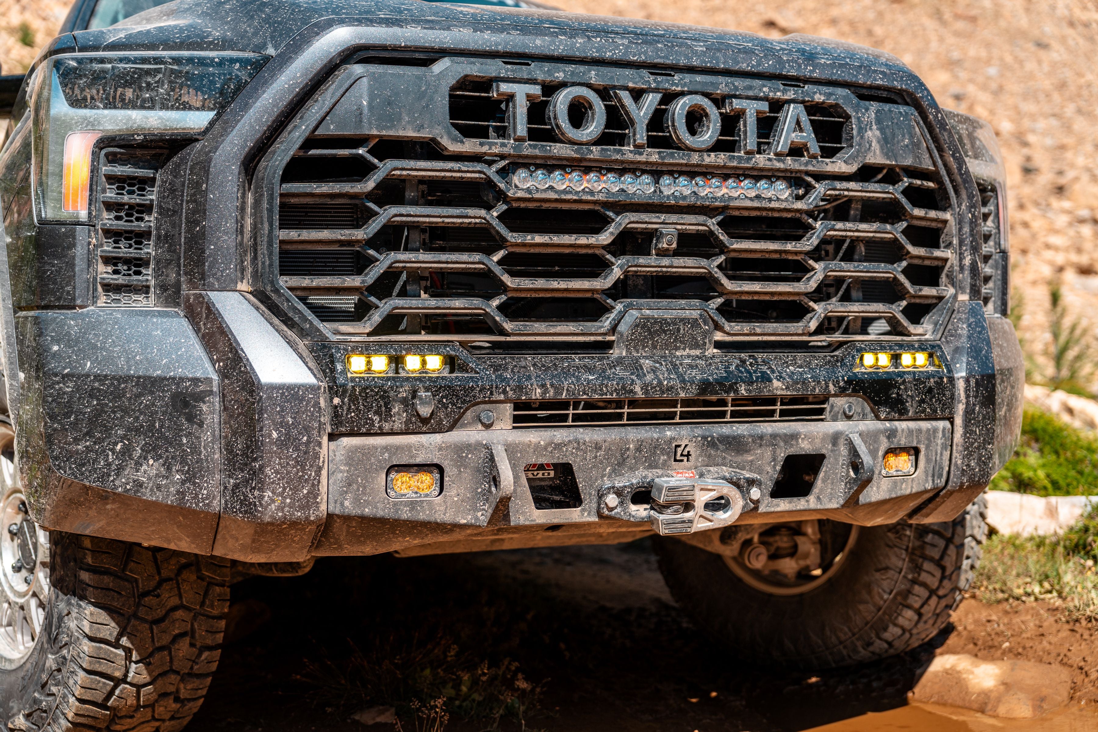 C4 Fabrication 2022-2026 Toyota Tundra Lo-Pro Winch Front Bumper