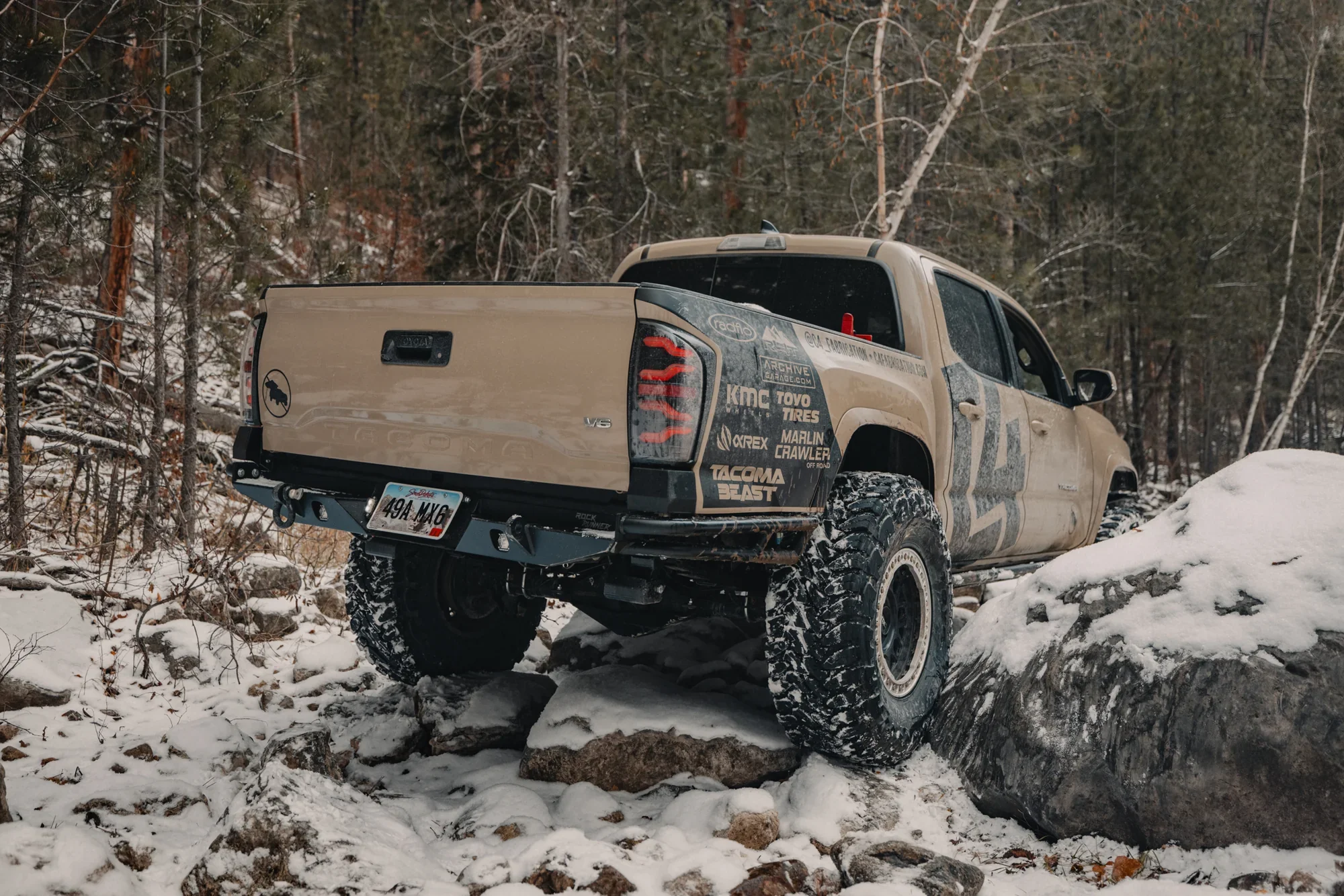 C4 Fabrication 3rd Gen Tacoma Rock Runner High Clearance Rear Bumper 2016-2023