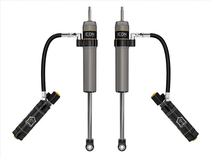 Icon 2024-2026 Toyota Tacoma 0-1" Lift Rear vs 2.5 Aluminum Series Remote Reservoir Shocks W/ CDEV Pair