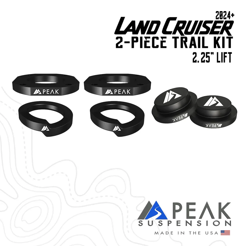 Peak Suspension 2024-2026 Toyota Land Cruiser 2-Piece Trail Kit- 2.25" Lift