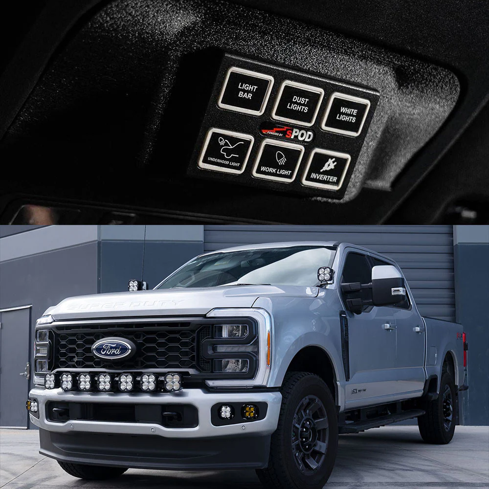sPOD Mini6 SourceLT Power Management Vehicle Kit - Ford F-250/350 Super Duty 2023+