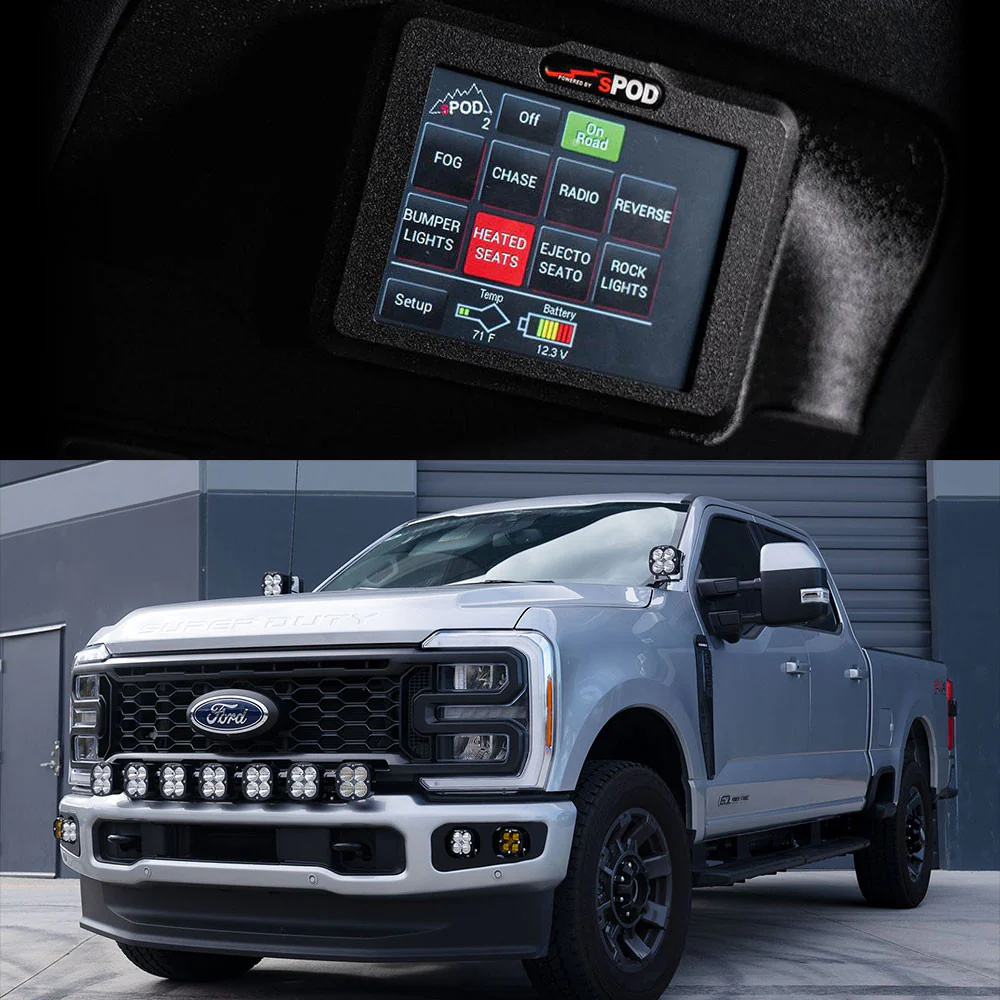 sPOD Touchscreen BantamX Power Management Vehicle Kit - Ford F-250/350 Super Duty 2023+