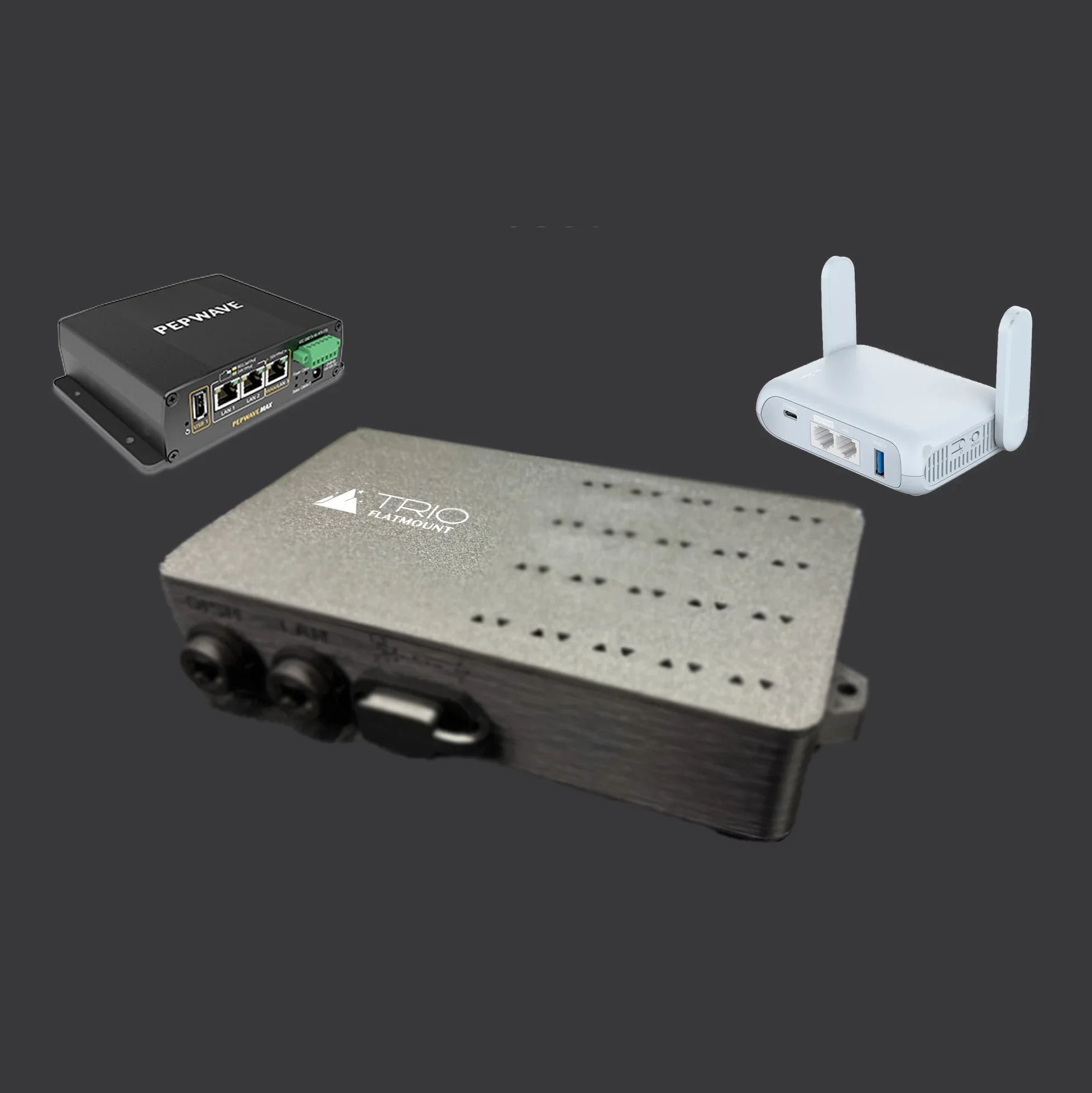 TRIO Flatmount Gen 3 12V Conversion Box For Aftermarket Router